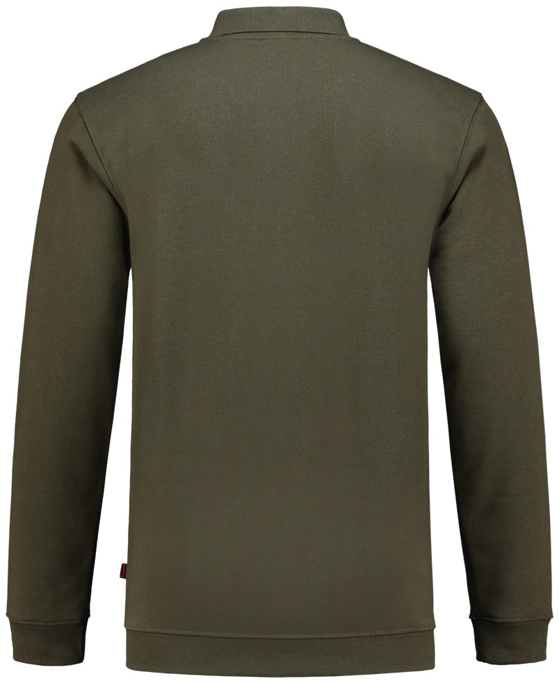 TRICORP-Worker-Shirts, Sweatshirt Polokragen und Bund, Basic Fit, Langarm, 280 g/m², army