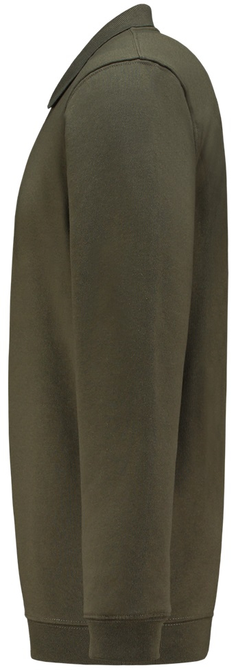 TRICORP-Worker-Shirts, Sweatshirt Polokragen und Bund, Basic Fit, Langarm, 280 g/m², army