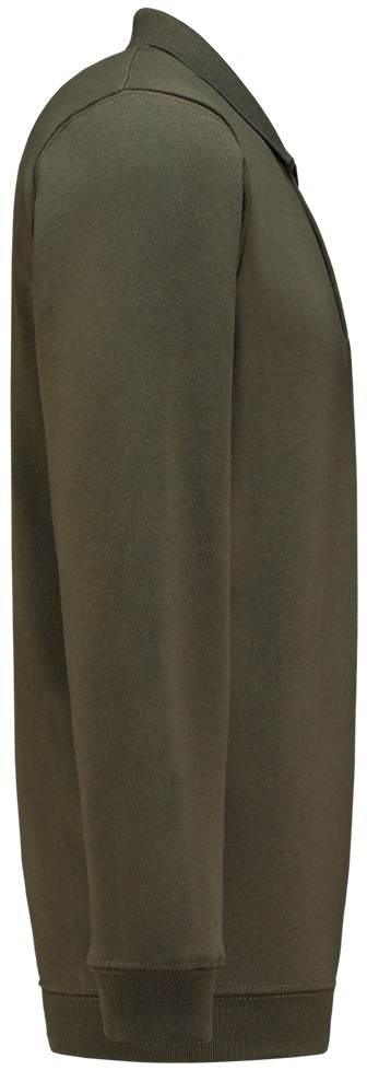 TRICORP-Worker-Shirts, Sweatshirt Polokragen und Bund, Basic Fit, Langarm, 280 g/m², army