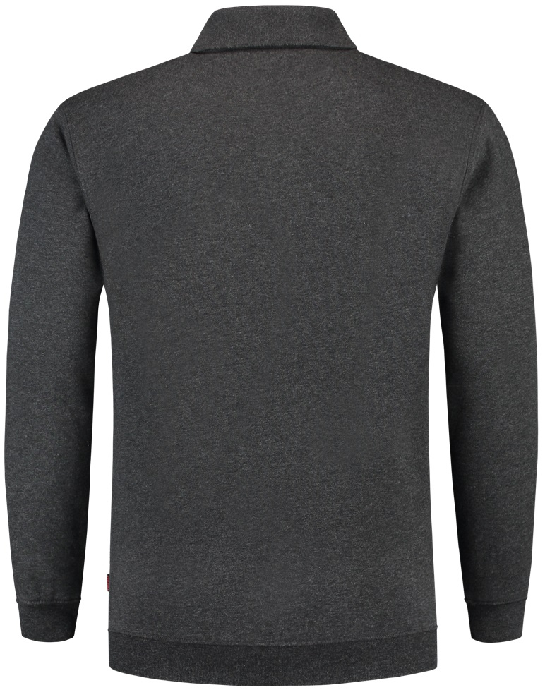 TRICORP-Worker-Shirts, Sweatshirt Polokragen und Bund, Basic Fit, Langarm, 280 g/m², anthrazit meliert