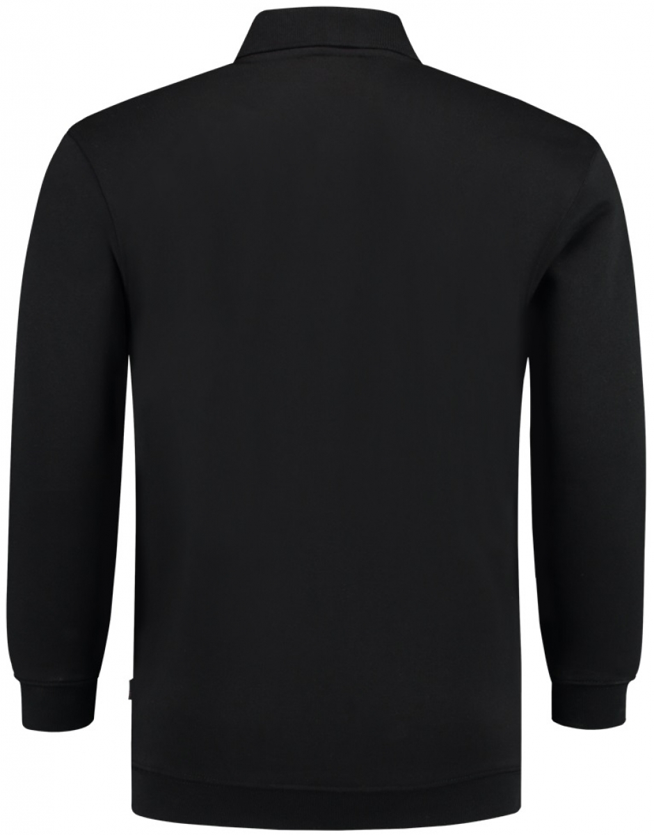 TRICORP-Worker-Shirts, Sweatshirt Polokragen und Bund, Basic Fit, Langarm, 280 g/m, black