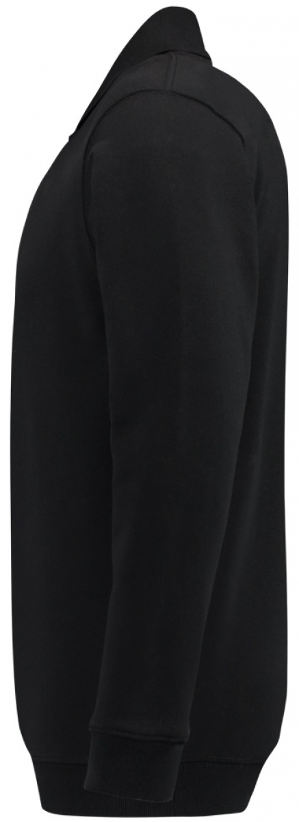 TRICORP-Worker-Shirts, Sweatshirt Polokragen und Bund, Basic Fit, Langarm, 280 g/m, black