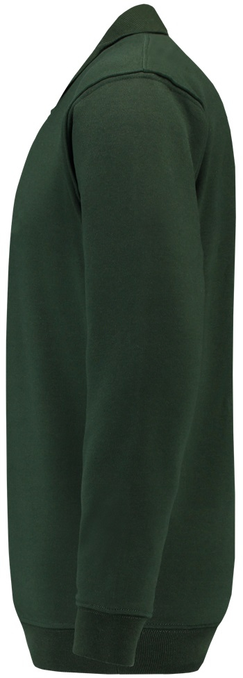 TRICORP-Worker-Shirts, Sweatshirt Polokragen und Bund, Basic Fit, Langarm, 280 g/m², bottlegreen