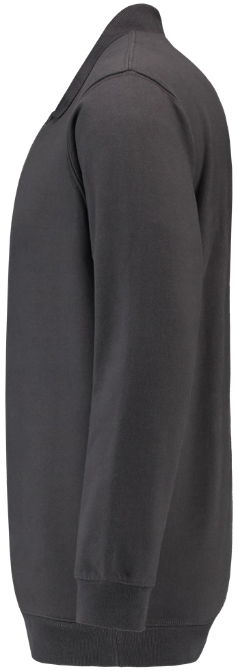 TRICORP-Worker-Shirts, Sweatshirt Polokragen und Bund, Basic Fit, Langarm, 280 g/m², darkgrey