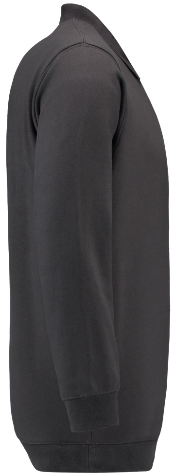 TRICORP-Worker-Shirts, Sweatshirt Polokragen und Bund, Basic Fit, Langarm, 280 g/m², darkgrey