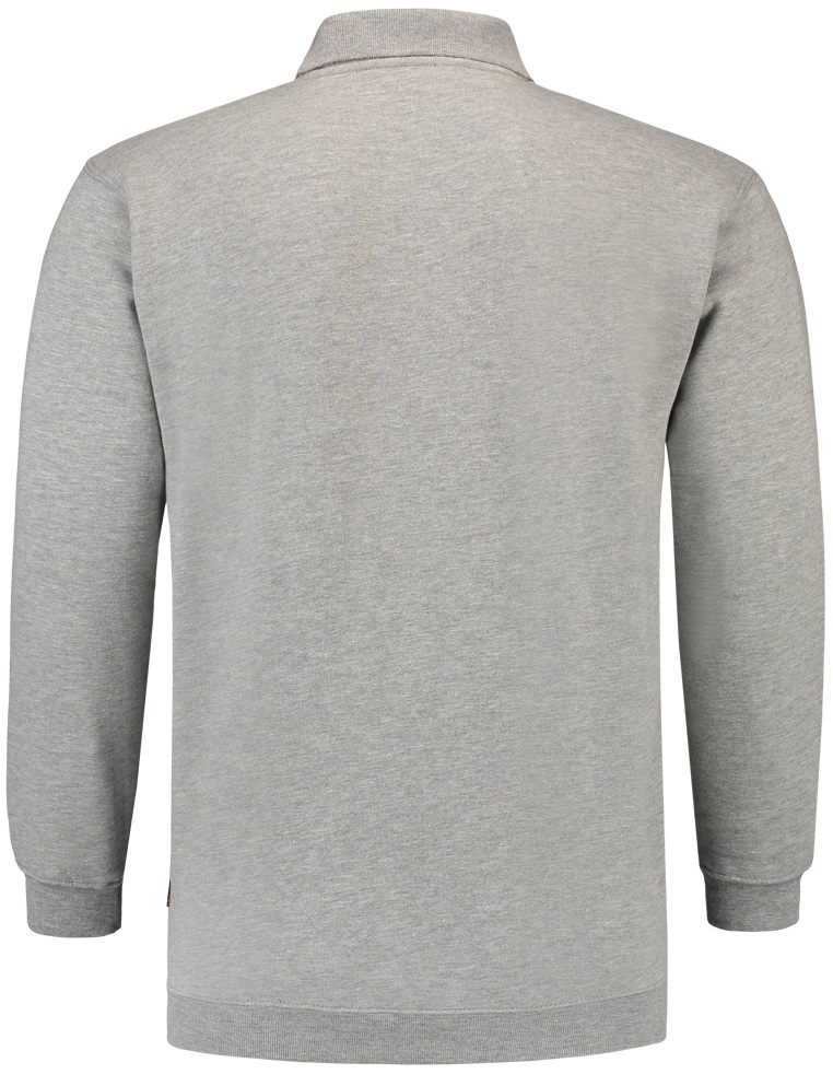 TRICORP-Worker-Shirts, Sweatshirt Polokragen und Bund, Basic Fit, Langarm, 280 g/m², grau meliert