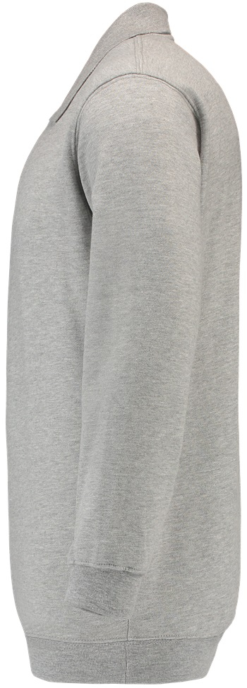 TRICORP-Worker-Shirts, Sweatshirt Polokragen und Bund, Basic Fit, Langarm, 280 g/m², grau meliert