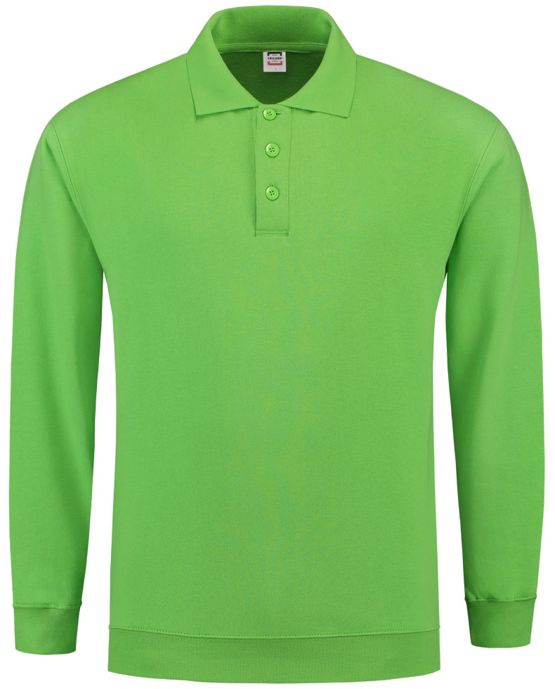 TRICORP-Worker-Shirts, Sweatshirt Polokragen und Bund, Basic Fit, Langarm, 280 g/m², lime