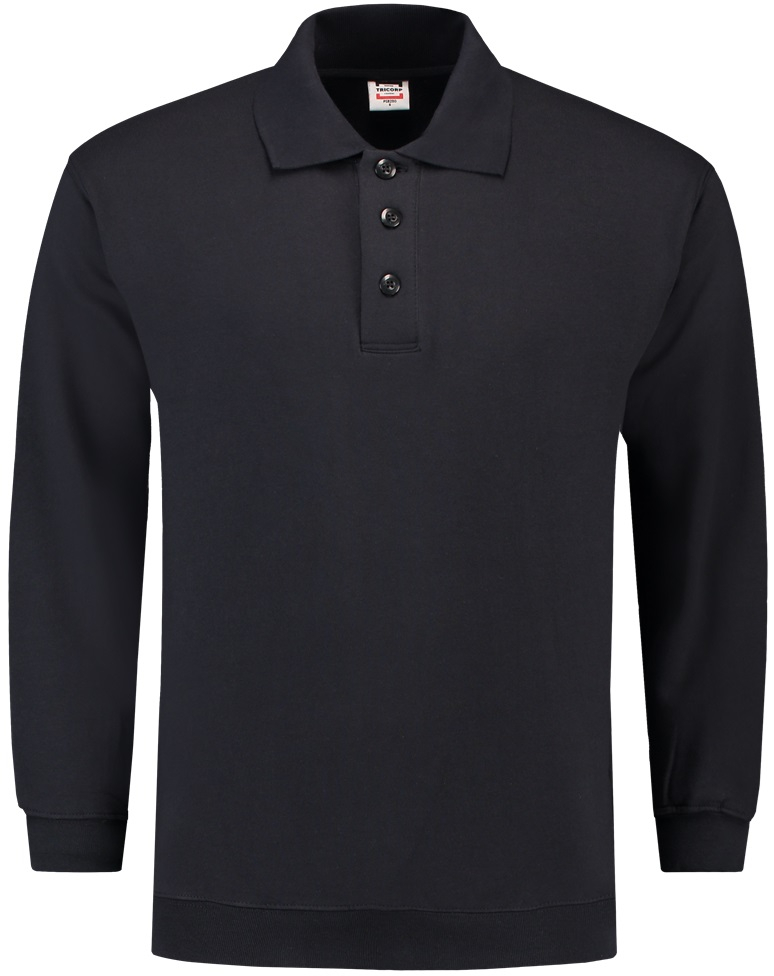 TRICORP-Worker-Shirts, Sweatshirt Polokragen und Bund, Basic Fit, Langarm, 280 g/m², navy