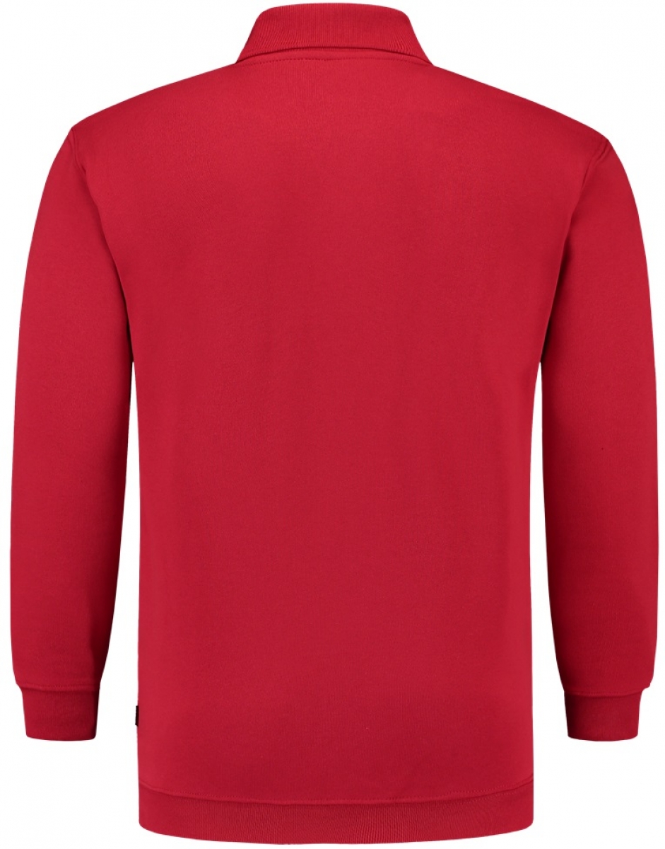 TRICORP-Worker-Shirts, Sweatshirt Polokragen und Bund, Basic Fit, Langarm, 280 g/m, red
