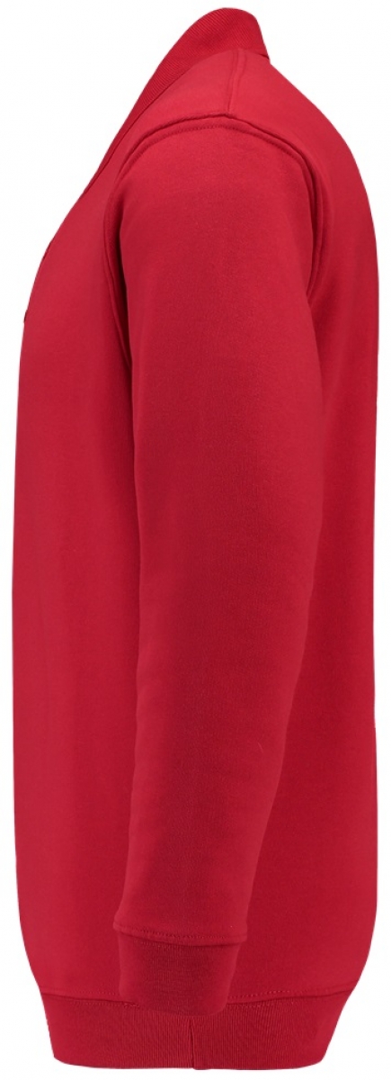 TRICORP-Worker-Shirts, Sweatshirt Polokragen und Bund, Basic Fit, Langarm, 280 g/m, red
