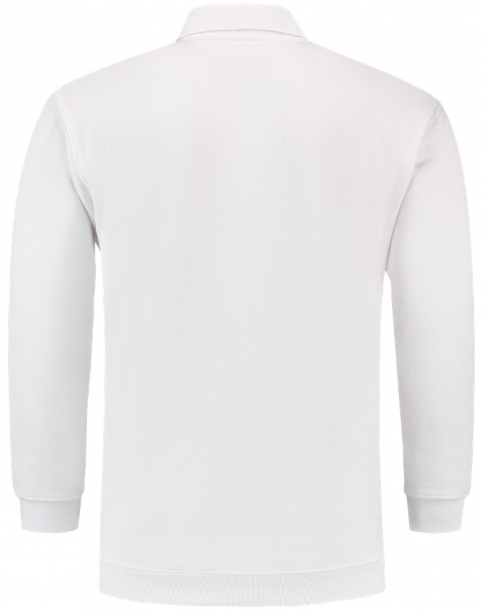 TRICORP-Worker-Shirts, Sweatshirt Polokragen und Bund, Basic Fit, Langarm, 280 g/m, wei