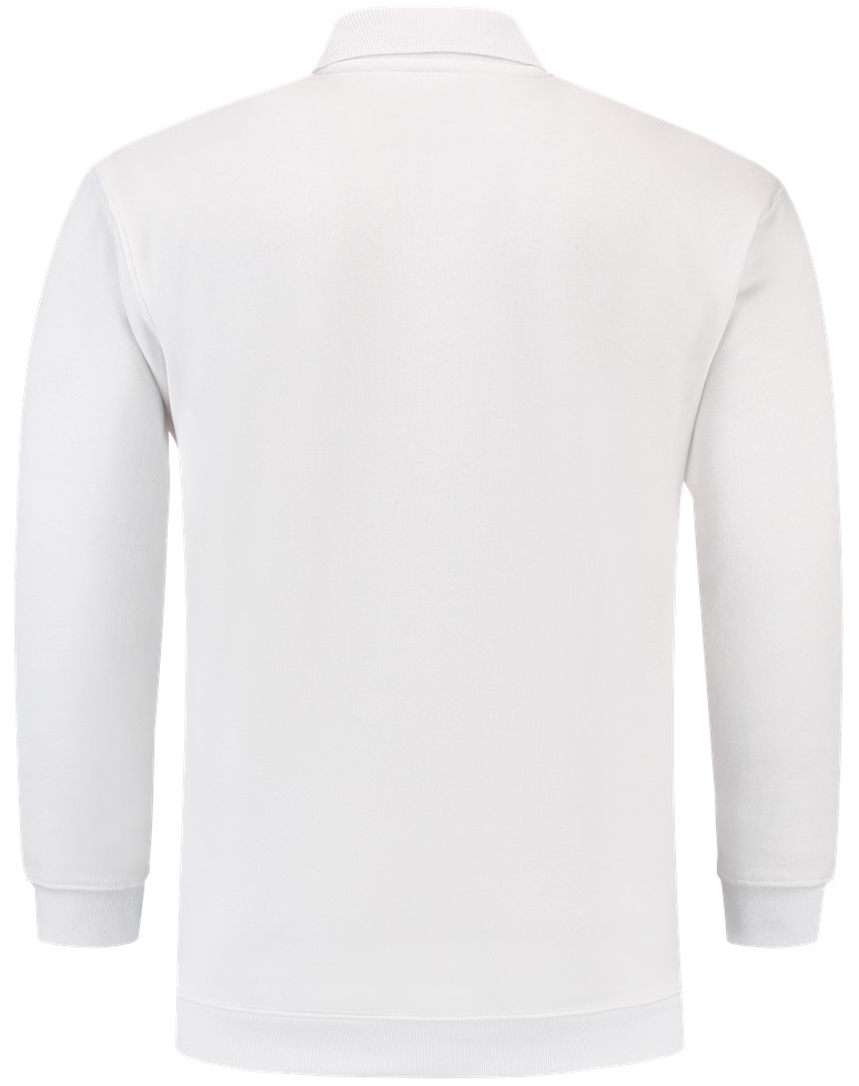 TRICORP-Worker-Shirts, Sweatshirt Polokragen und Bund, Basic Fit, Langarm, 280 g/m², weiß