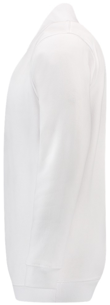 TRICORP-Worker-Shirts, Sweatshirt Polokragen und Bund, Basic Fit, Langarm, 280 g/m², weiß