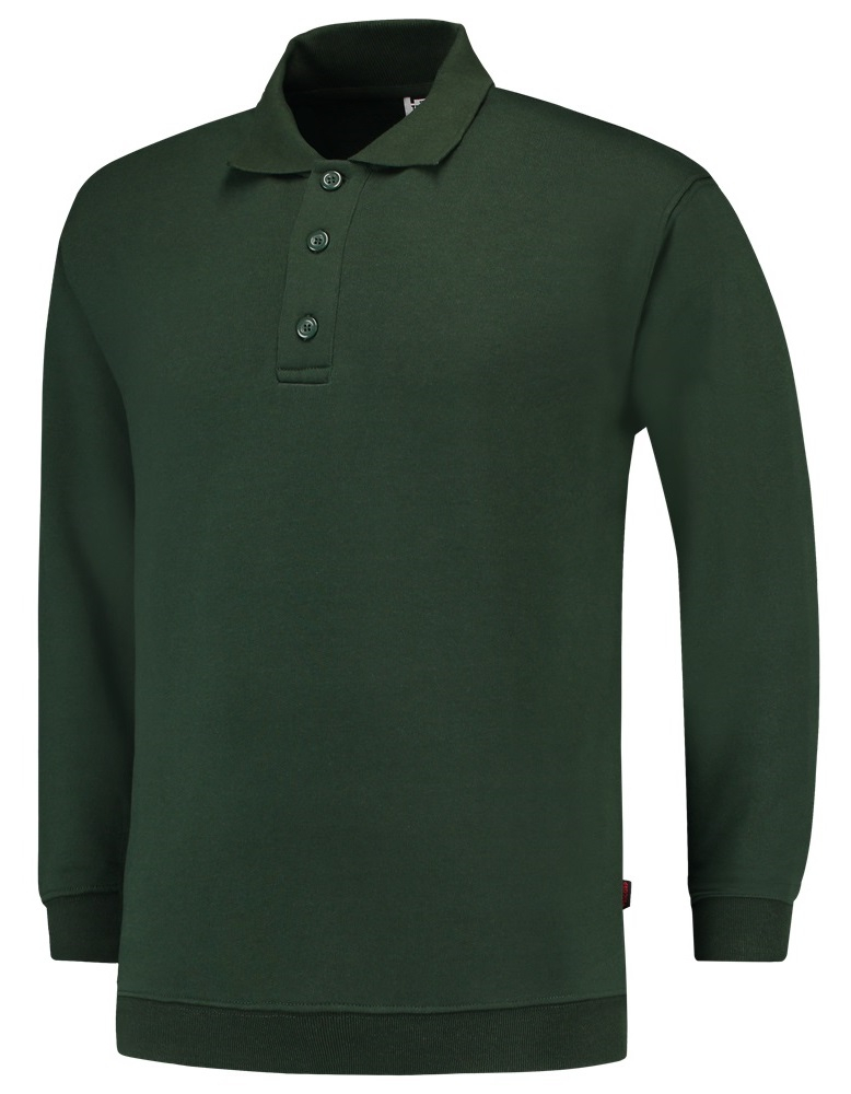 TRICORP-Worker-Shirts, Sweatshirt Polokragen und Bund, Basic Fit, Langarm, 280 g/m², bottlegreen