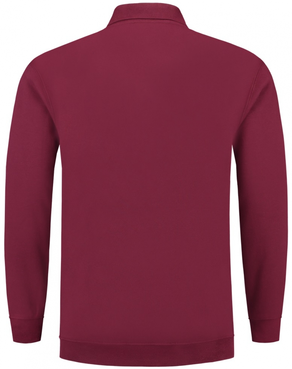 TRICORP-Worker-Shirts, Sweatshirt Polokragen und Bund, Basic Fit, Langarm, 280 g/m, wine