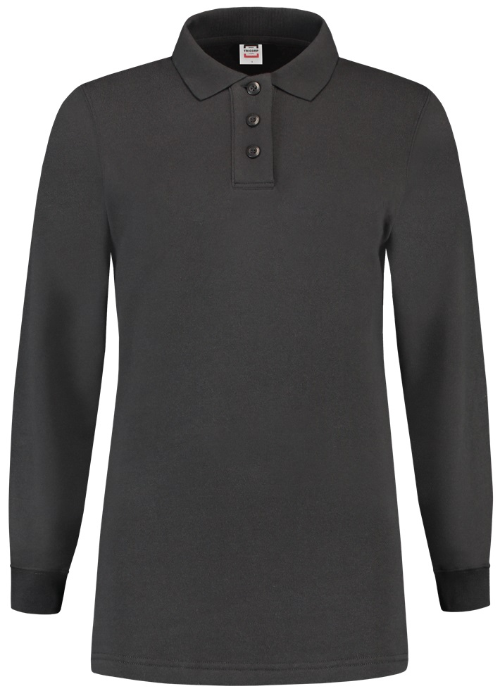 TRICORP-Worker-Shirts, Sweatshirt Polokragen Damen, Basic Fit, Langarm, 280 g/m², darkgrey