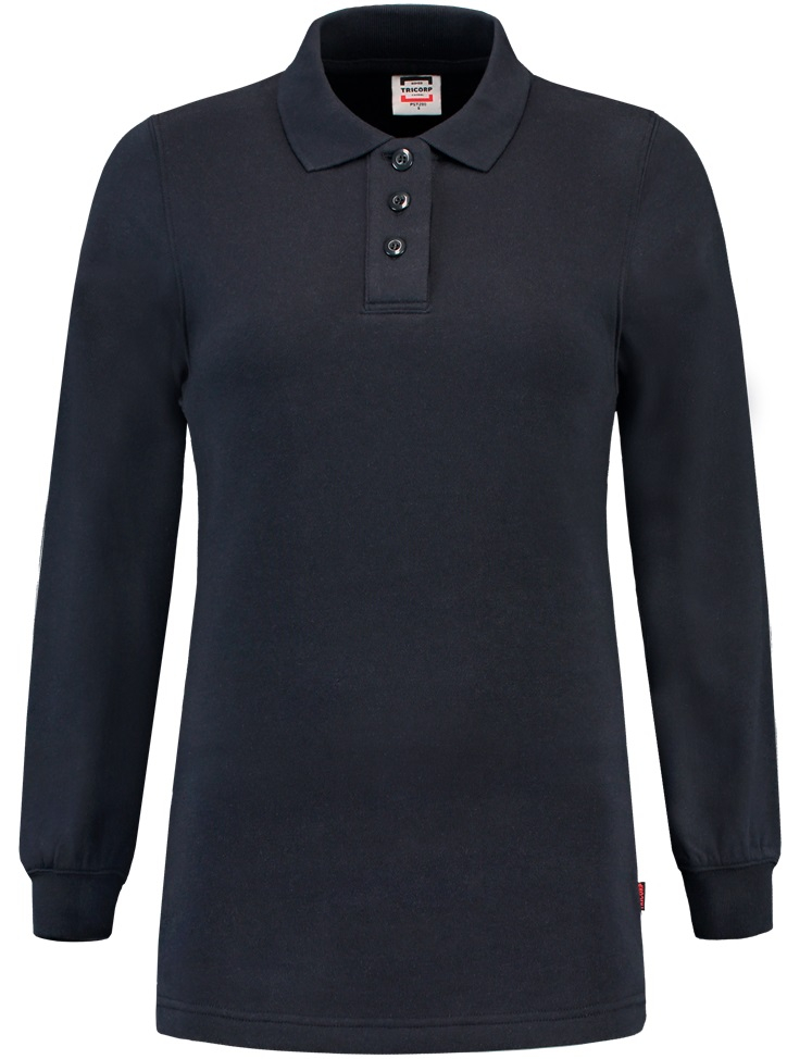 TRICORP-Worker-Shirts, Sweatshirt Polokragen Damen, Basic Fit, Langarm, 280 g/m², navy