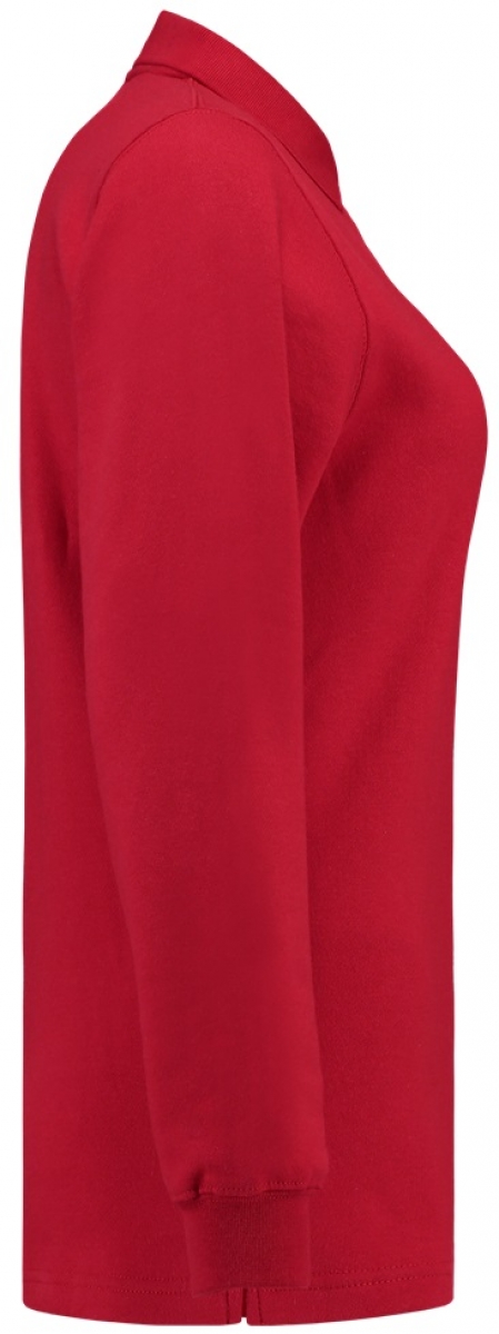TRICORP-Worker-Shirts, Sweatshirt Polokragen Damen, Basic Fit, Langarm, 280 g/m, red