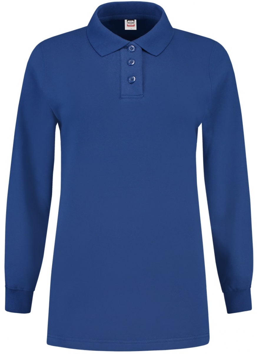TRICORP-Worker-Shirts, Sweatshirt Polokragen Damen, Basic Fit, Langarm, 280 g/m, royalblue