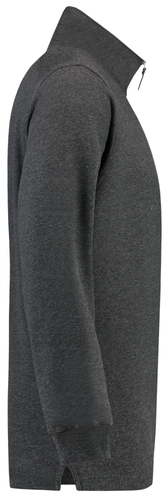 TRICORP-Worker-Shirts, Sweatshirt 1/4-Reissverschluss, Basic Fit, 280 g/m², anthrazit meliert