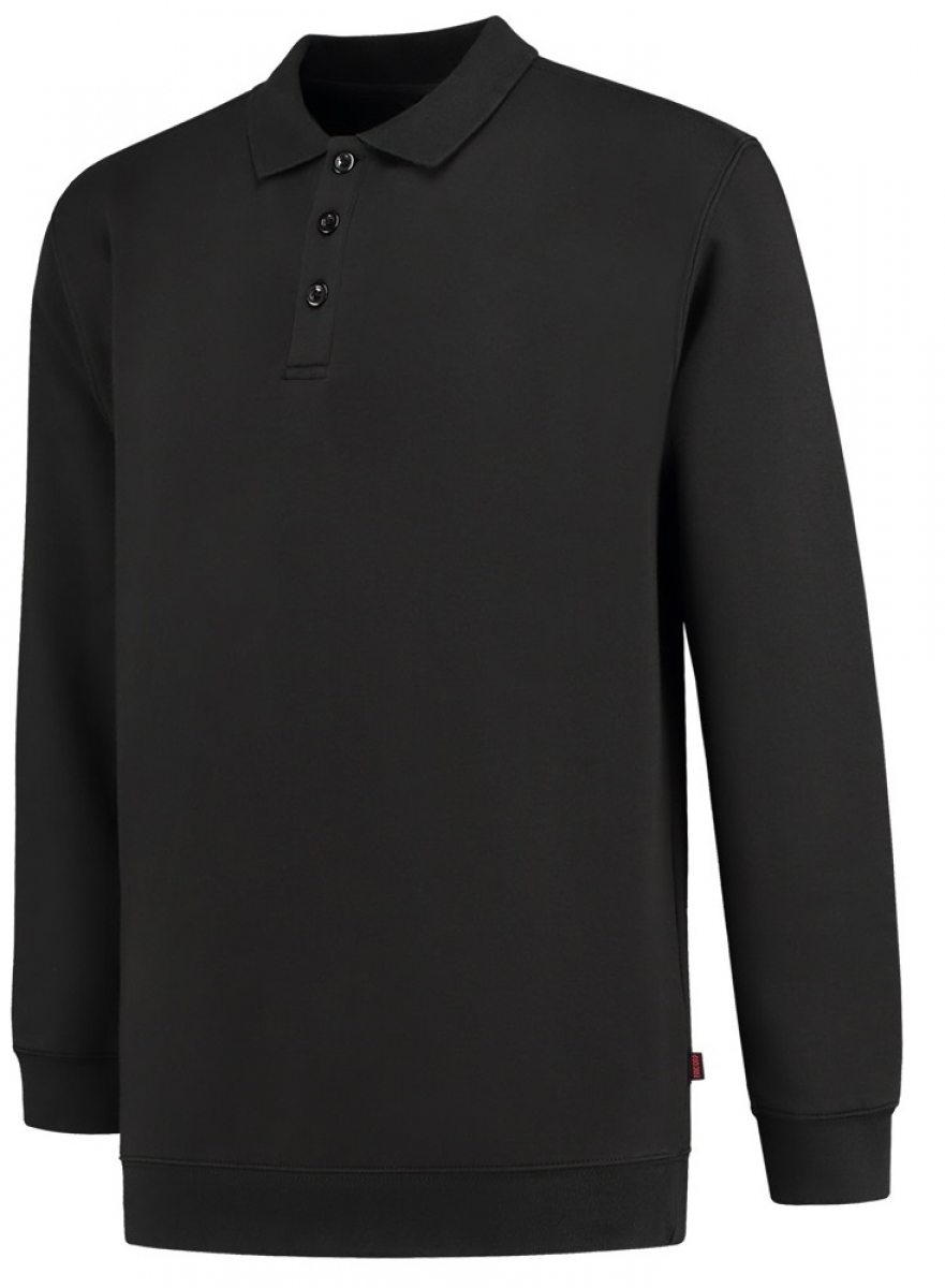 TRICORP-Worker-Shirts, Sweatshirt mit Polokragen, Basic Fit, 280 g/m, black