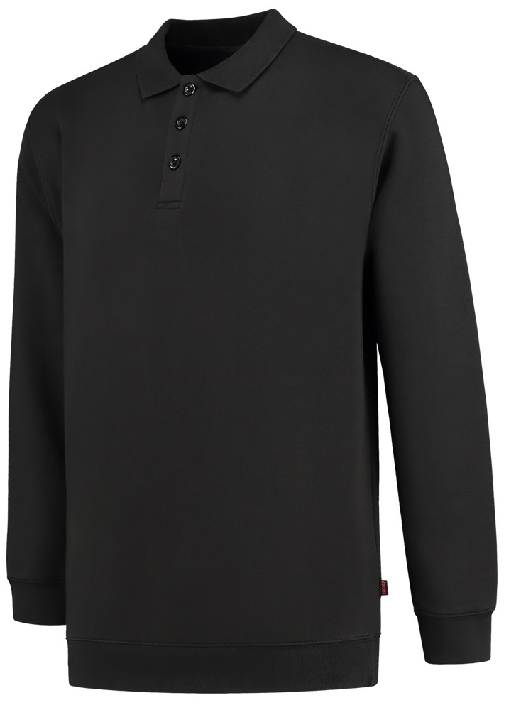 TRICORP-Worker-Shirts, Sweatshirt mit Polokragen, Basic Fit, 280 g/m², black