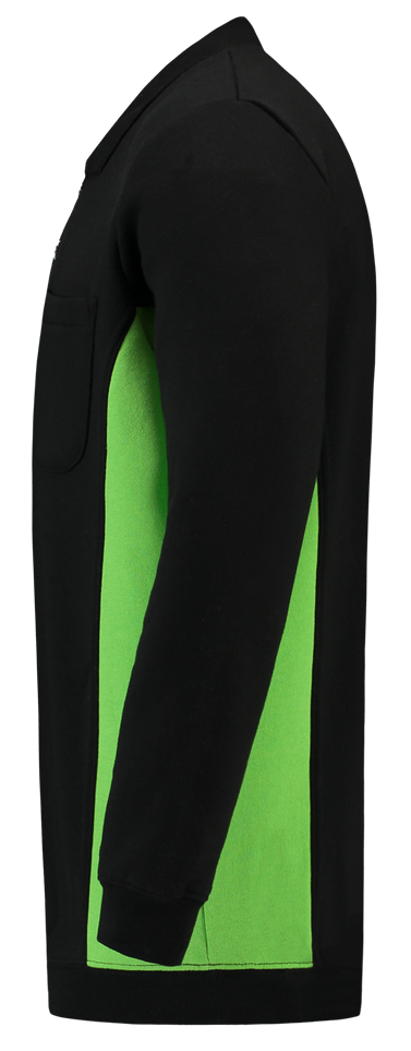 TRICORP-Worker-Shirts, Polosweater, mit Brusttasche, Bicolor, 280 g/m², black-lime