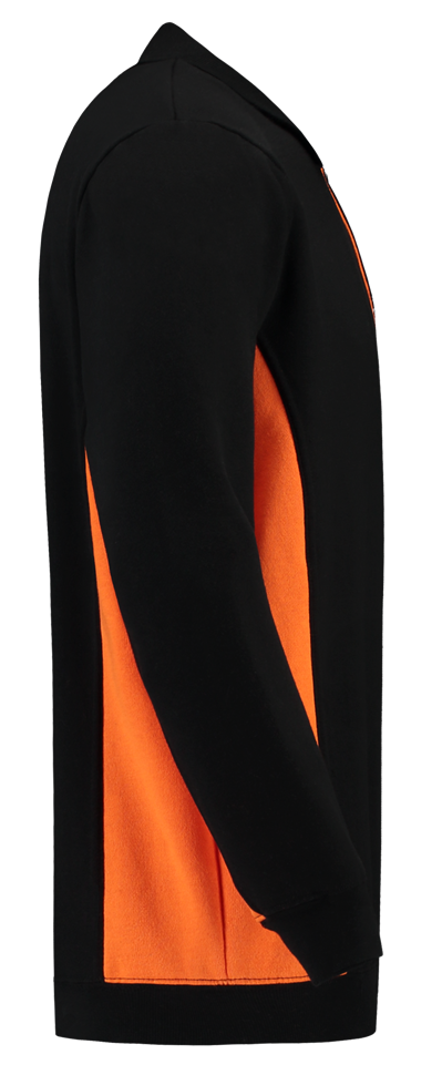 TRICORP-Worker-Shirts, Polosweater, mit Brusttasche, Bicolor, 280 g/m², black-orange