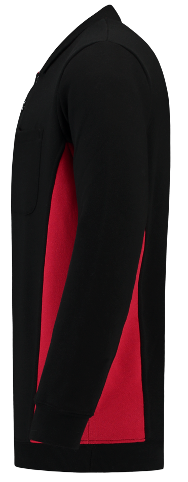 TRICORP-Worker-Shirts, Polosweater, mit Brusttasche, Bicolor, 280 g/m², black-red