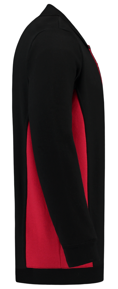 TRICORP-Worker-Shirts, Polosweater, mit Brusttasche, Bicolor, 280 g/m², black-red