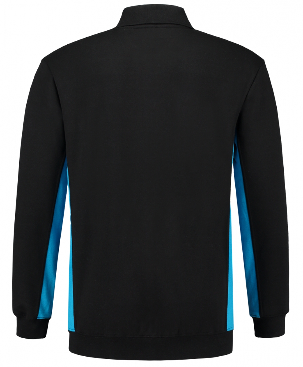 TRICORP-Worker-Shirts, Polosweater, mit Brusttasche, Bicolor, 280 g/m, black-turquoise