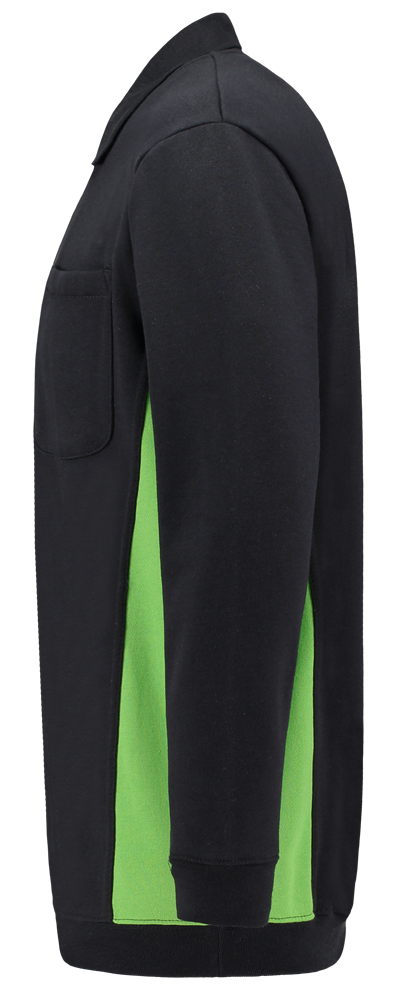 TRICORP-Worker-Shirts, Polosweater, mit Brusttasche, Bicolor, 280 g/m², navy-lime