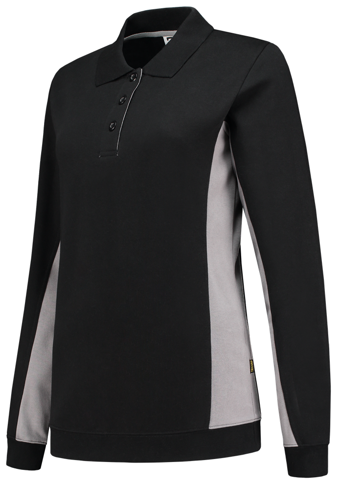 TRICORP-Worker-Shirts, Damen-Sweatshirt mit Polokragen, 280 g/m², black-grey