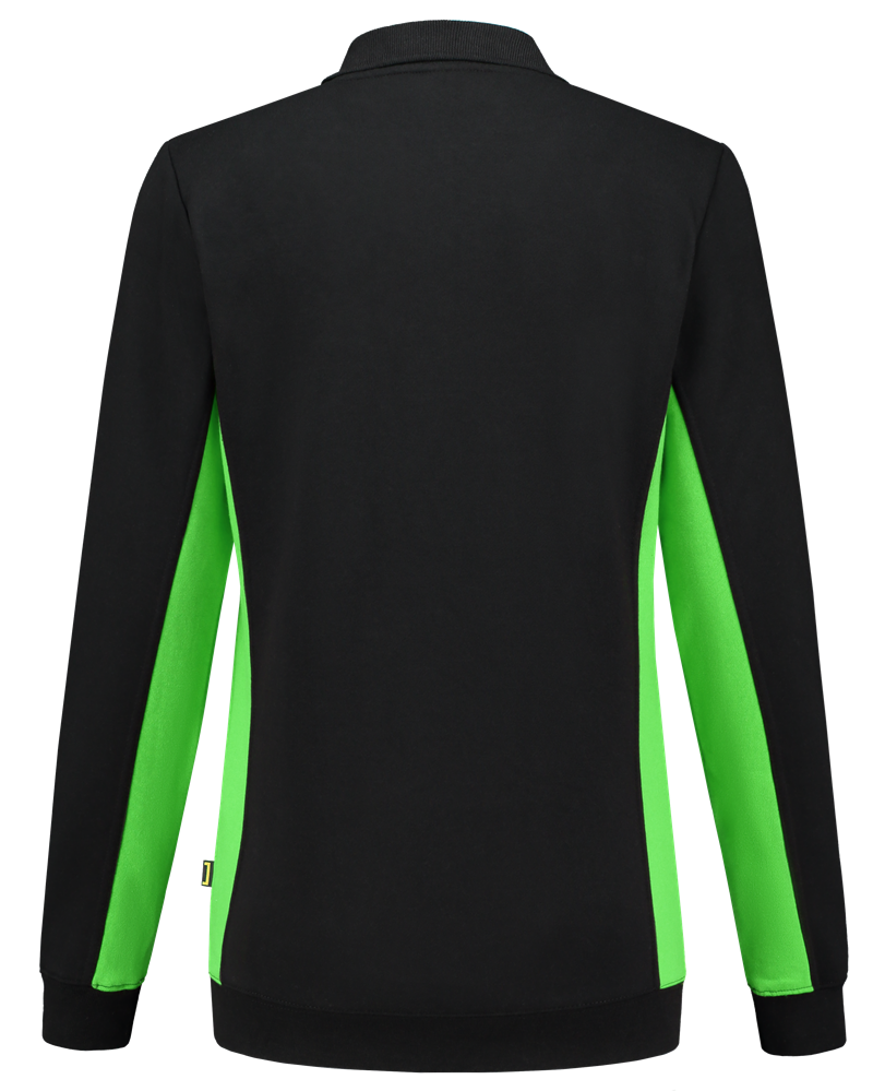 TRICORP-Worker-Shirts, Damen-Sweatshirt mit Polokragen, 280 g/m², black-lime