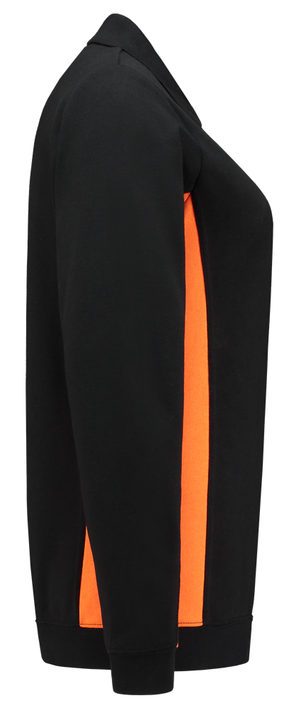 TRICORP-Worker-Shirts, Damen-Sweatshirt mit Polokragen, 280 g/m², black-orange
