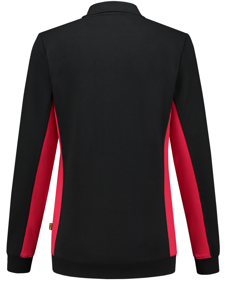 TRICORP-Worker-Shirts, Damen-Sweatshirt mit Polokragen, 280 g/m², black-red