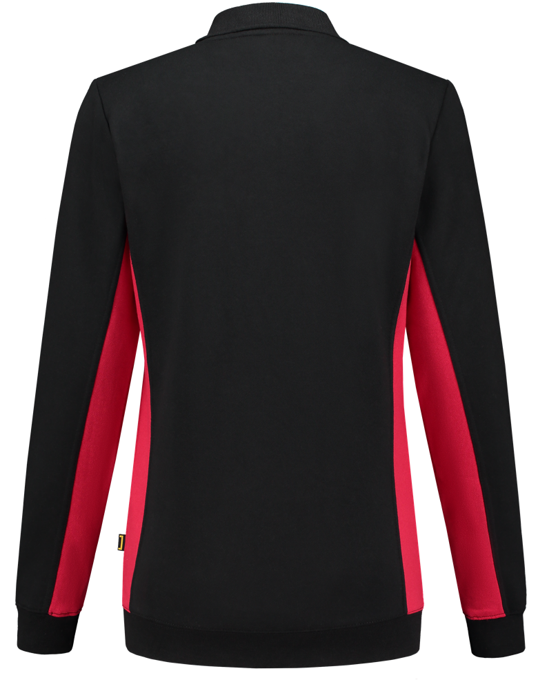 TRICORP-Worker-Shirts, Damen-Sweatshirt mit Polokragen, 280 g/m, black-red