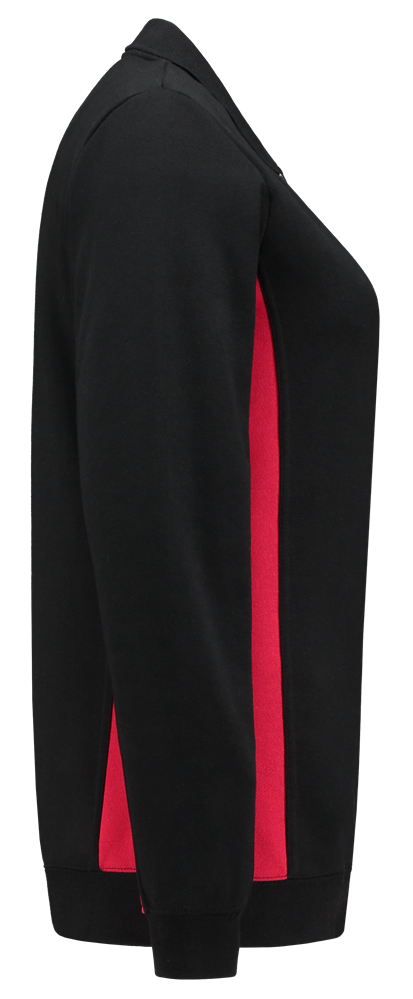 TRICORP-Worker-Shirts, Damen-Sweatshirt mit Polokragen, 280 g/m², black-red