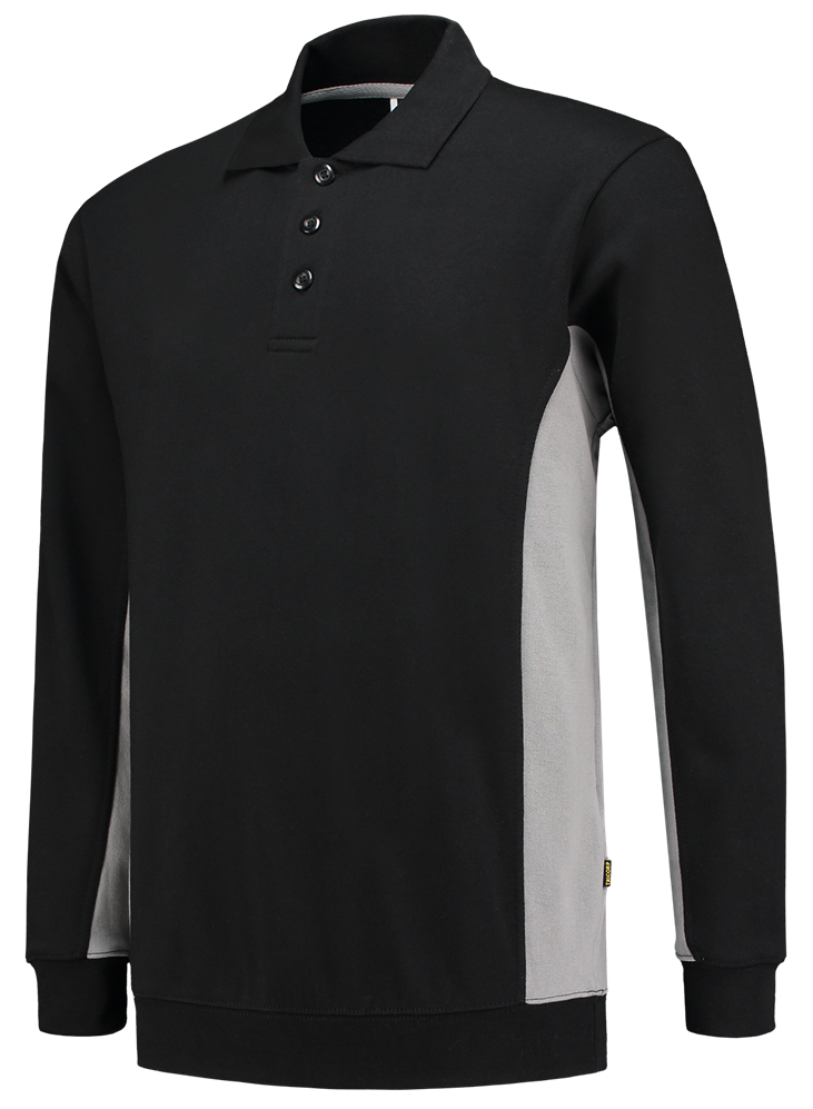 TRICORP-Worker-Shirts, Sweatshirt mit Polokragen, 280 g/m², black-grey