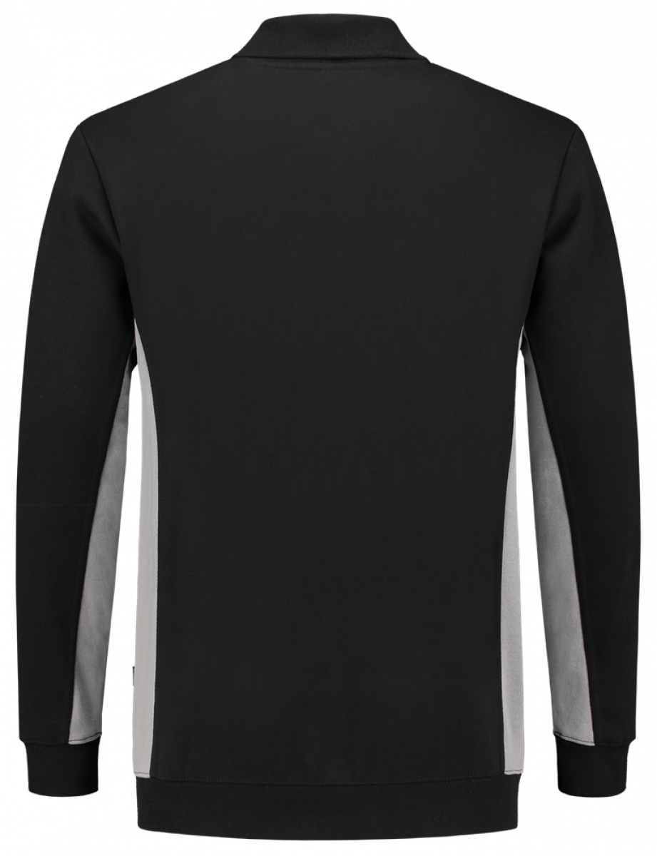 TRICORP-Worker-Shirts, Sweatshirt mit Polokragen, 280 g/m, black-grey