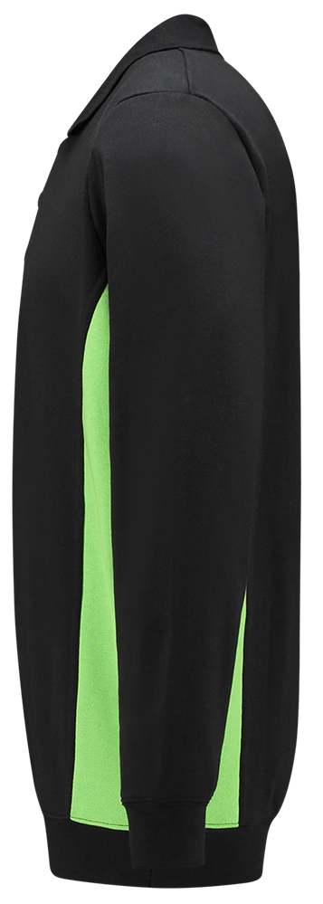 TRICORP-Worker-Shirts, Sweatshirt mit Polokragen, 280 g/m², black-lime