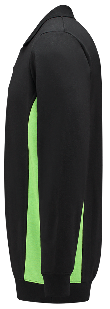 TRICORP-Worker-Shirts, Sweatshirt mit Polokragen, 280 g/m, black-lime