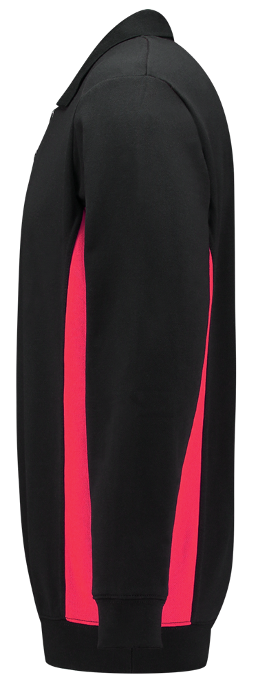TRICORP-Worker-Shirts, Sweatshirt mit Polokragen, 280 g/m², black-red