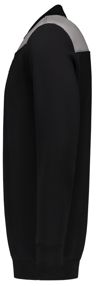 TRICORP-Worker-Shirts, Sweatshirt Polokragen Bicolor, Basic Fit, 280 g/m², black-grey