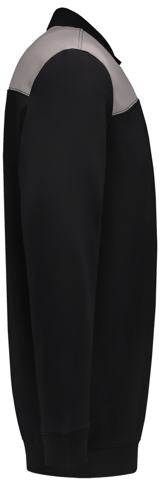 TRICORP-Worker-Shirts, Sweatshirt Polokragen Bicolor, Basic Fit, 280 g/m², black-grey