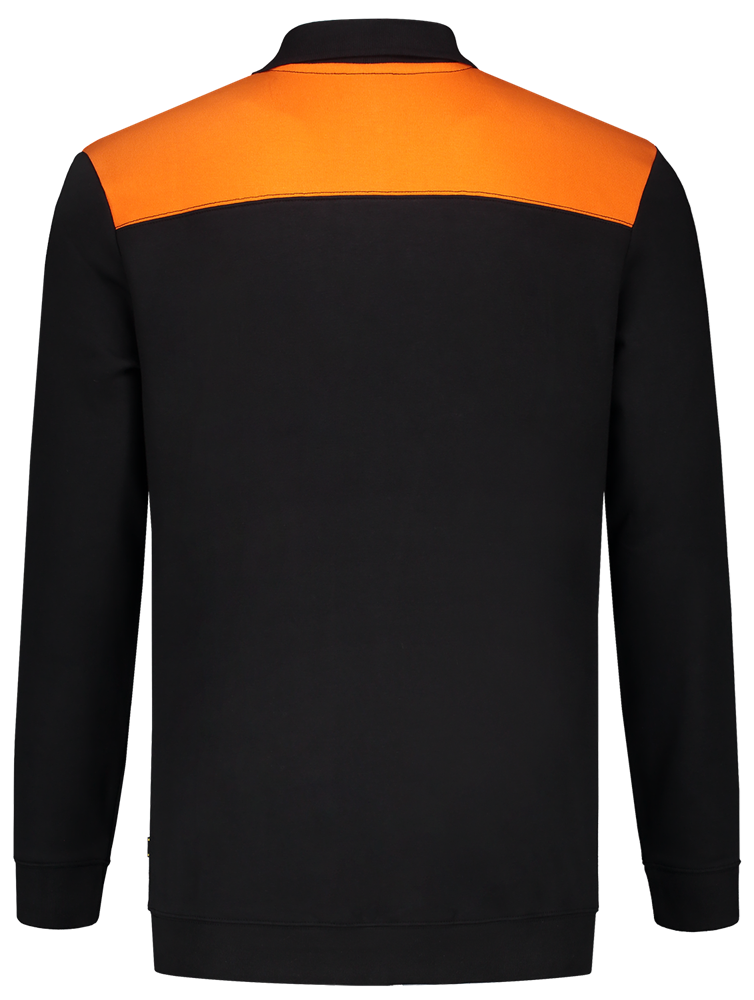 TRICORP-Worker-Shirts, Sweatshirt Polokragen Bicolor, Basic Fit, 280 g/m², black-orange