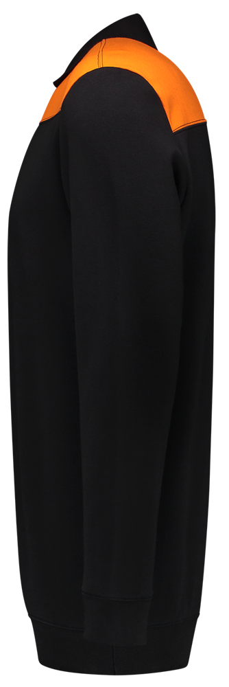 TRICORP-Worker-Shirts, Sweatshirt Polokragen Bicolor, Basic Fit, 280 g/m², black-orange