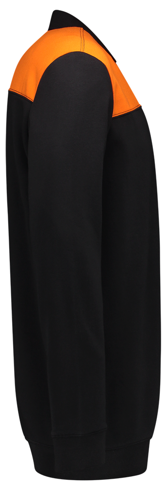 TRICORP-Worker-Shirts, Sweatshirt Polokragen Bicolor, Basic Fit, 280 g/m², black-orange