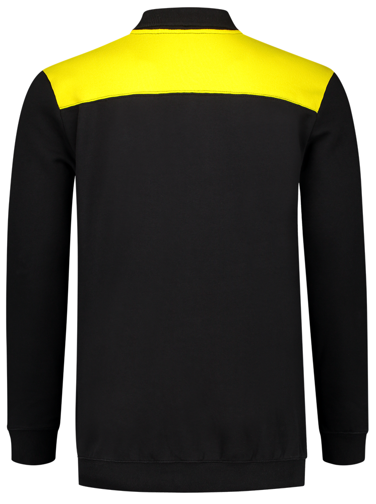 TRICORP-Worker-Shirts, Sweatshirt Polokragen Bicolor, Basic Fit, 280 g/m², black-yellow